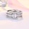 Lindon Classic Copper Alloy Zircon Ring Ladies Jewelry Wedding Promise Party Gift