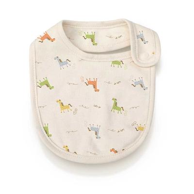Withorganic Organic Cotton Newborn Bib - Crayon Horse
