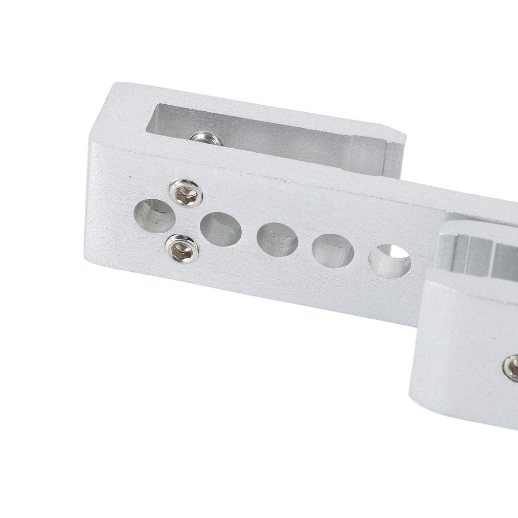Schiebetürschloss 12 Löcher Begrenzer Metall Sicherheitsriegel für Zuhause Hotel Badezimmer Rahmenlose Duschkabine Silber 8mm / 0,3in