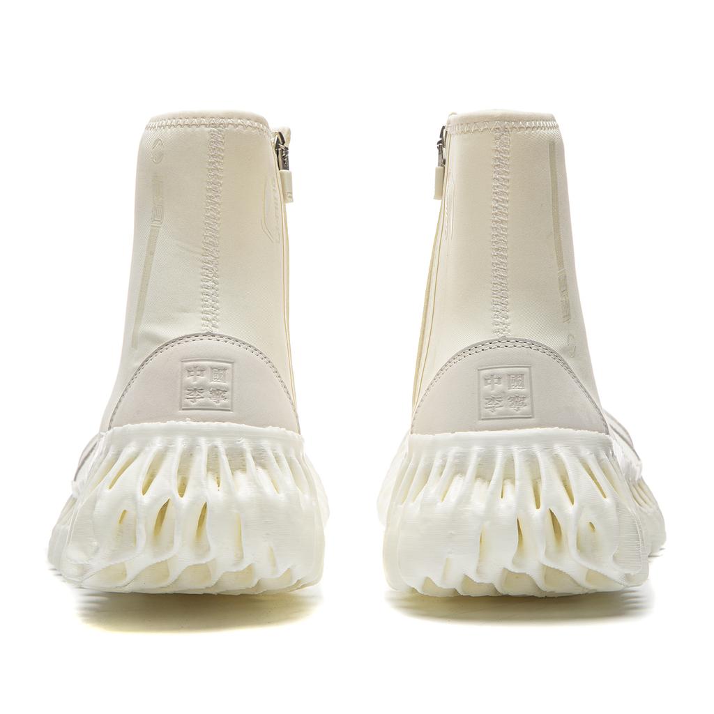 Li Ning Cushioning, Wear Resistant High top Casual Shoes Unisex Ivory AZGW315-1