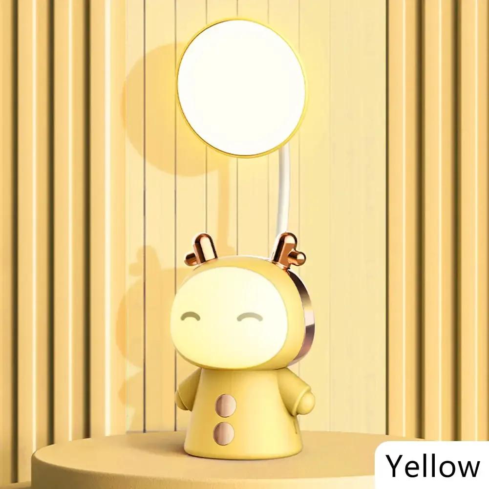 Cartoon Desk Lamp Eye Protection Energy-saving Reading Lamp USB Charging Sleeping Night Light LED Table Lamp for Kids Gift