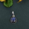 925 Sterling Silver Gemstone Labradorite Pendant Without Chain Jewelry Round Cabochon For Women or Girls - 5.76 Gms