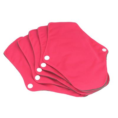 5PCS Reusable Sanitary Napkins Waterproof Pure Color Breathable Washable Cloth Menstrual Pads for