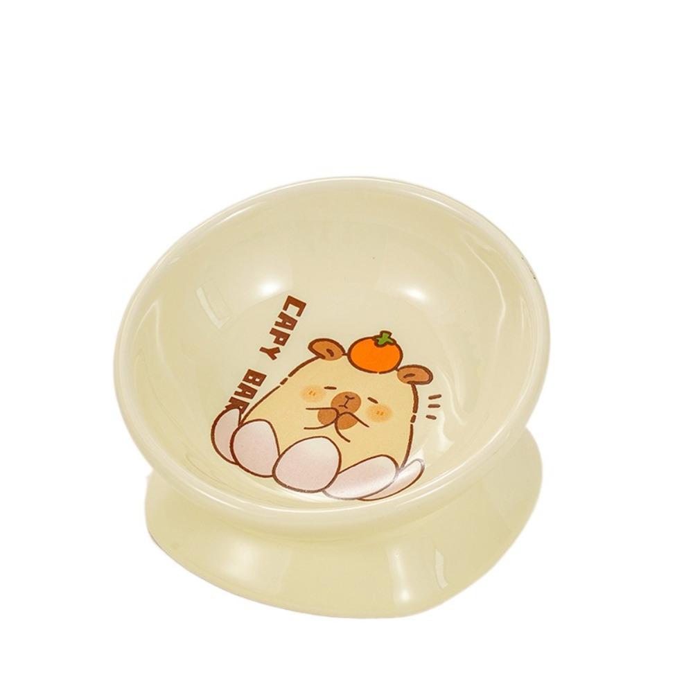 Slanted Mouth Pet High Foot Bowl Ceramic Dog Food Feeding Basin Cat Bowl  Water Container