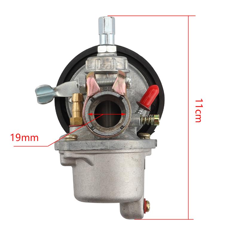 19mm Carburetor with Air Filter For 2 Stroke 50cc 60cc 80cc Engine Motorized Bicycle Carb Carby Motorcycle Bike Parts