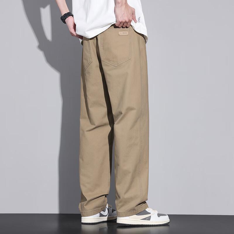 VUUG Herren Leichte Locker Geschnittene Gerade Bein Baumwoll-Cargohose