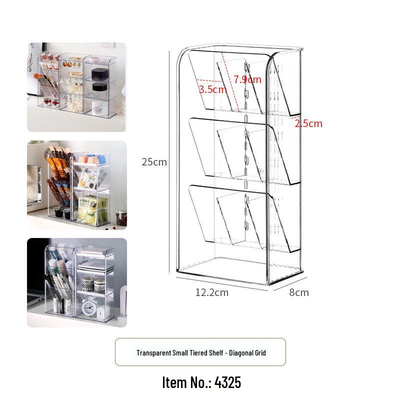 Narrow Bathroom Mirror Cabinet with Built-in Shelf - Vanity Organizer for Cosmetics and Lipstick