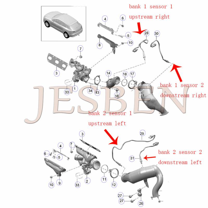 95B906203 0258017426 Upstream Left Lambda Probe O2 Oxygen Sensor Fit For Porsche Macan 95B 3.0 S GTS 3.6 2014-2018