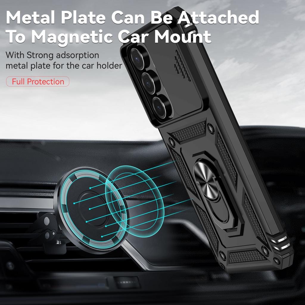 Armor Case For Samsung Galaxy S25 FE S25Edge A17 A07 A56 A26 A36 A16 A06 5G 4G Coque Ring Holder Shockproof Lens Protect Cover