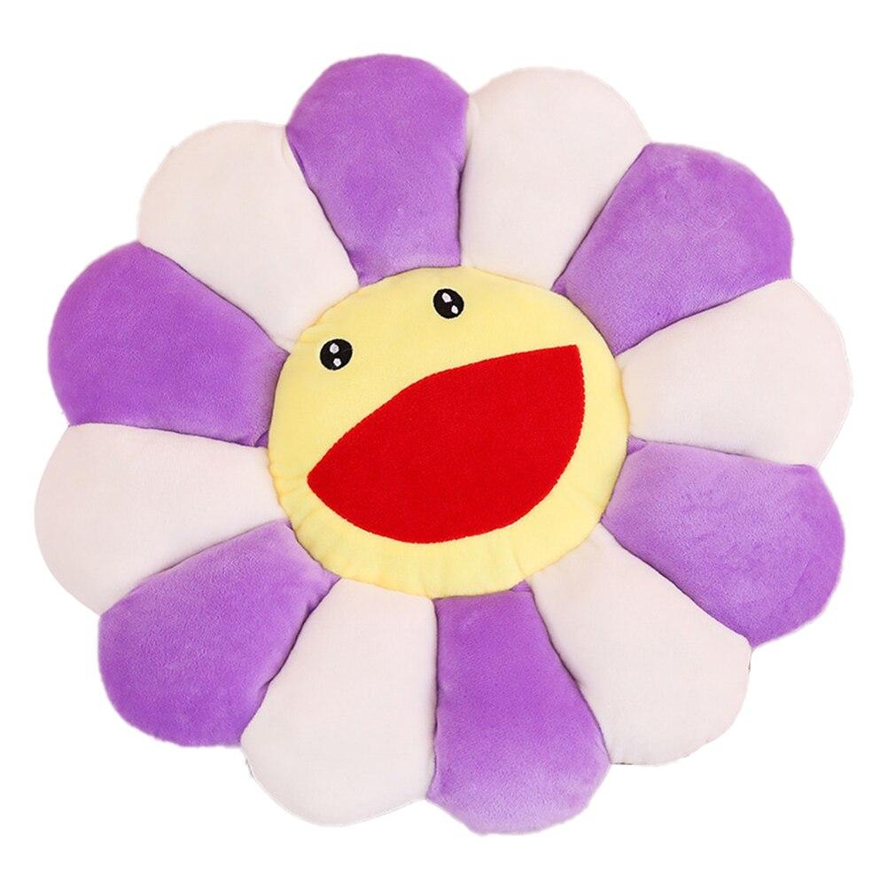 42cm Colorful Sun Flower Plush Toy Sunflower Stuffed Doll Cat Pet Cushion Mat Pillow Home Bedroom Shop Restaurant Decor