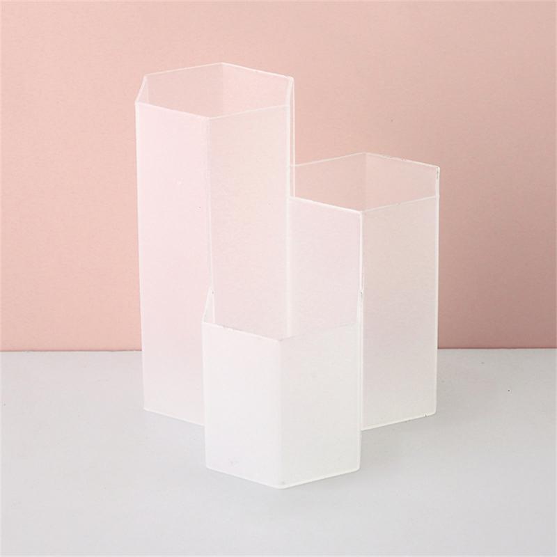 Lattices Cosmetic Make-up Brush Storage Box Table Organizer Make Up Tools Pen Storage Nail Polish Cosmetic Holder Box