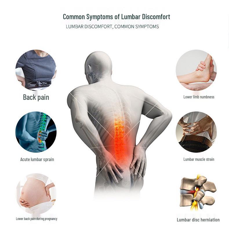 H-Shaped Automatic Inflatable Lumbar Pillow for Travel and Car Support
