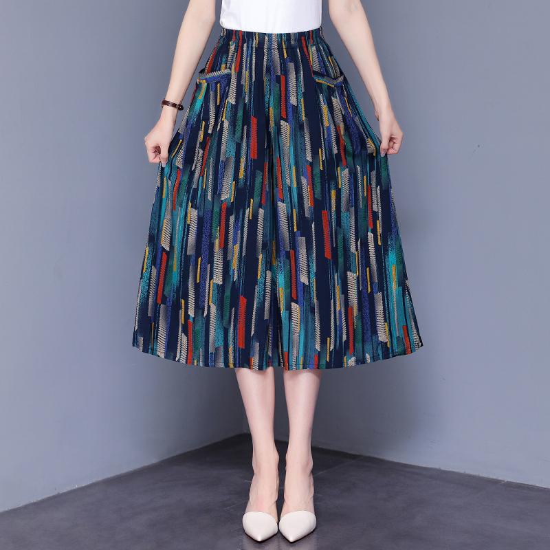 Hohe Taille Breite Bein Hosen Frauen Sommer Plus Größe Casual Lose Vintage Elastische Taille Oversize Hosen