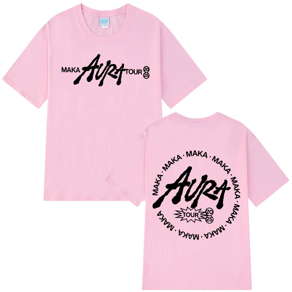 Rapper Maka Aura Tour 2025 Gothic Punk T Shirts Men Women Clothing Fashion Vintage T-shirts Casual Cotton Hip-hop Loose T Shirt