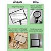 48 LED Hands Release Magnifying Glass 2X Zoom Large Lens Cold Warm Natural Light For Closes Up Tasks Elderly Use