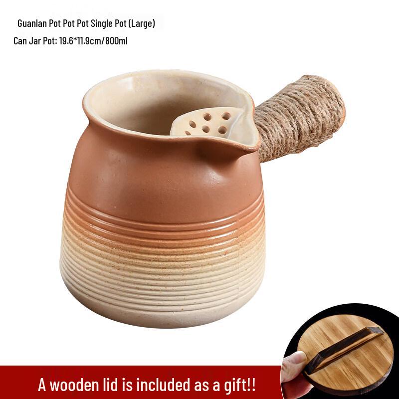 ZISIZ Ceramic Stovetop Tea & Milk Pot