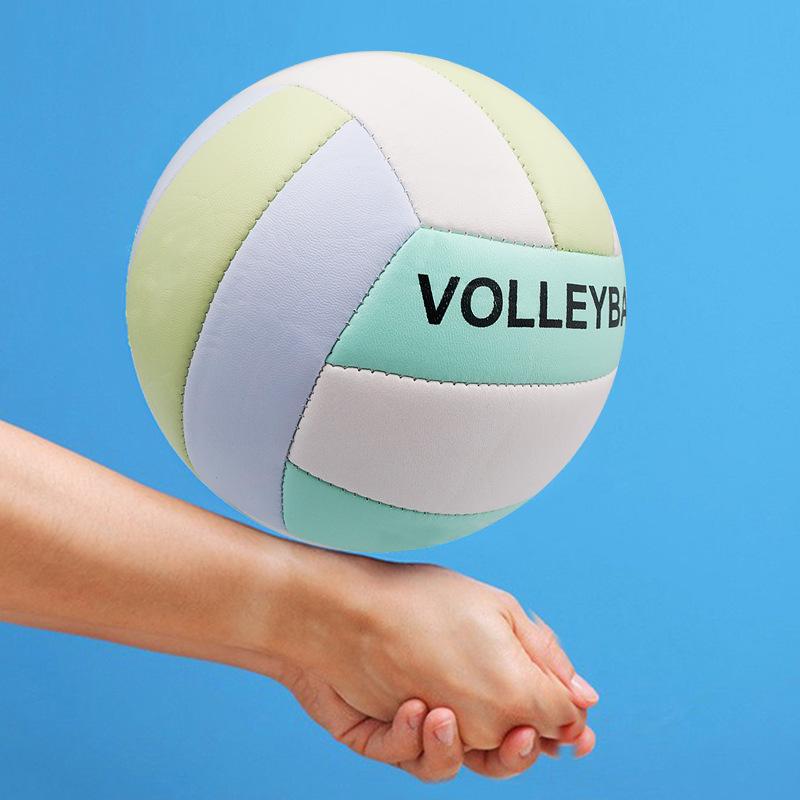 PVC Soft Volleyball - Size 5, Machine-Sewn for School Competition and Training