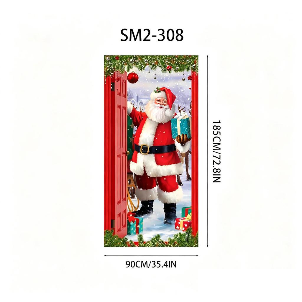 Santa Claus Christmas Hanging Cloth Background Decoration