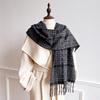 Luxury Winter Plaid Scarf for Women Men British Style Cashmere Scarves With Tassel  Designer Female Winter Warm Clothing