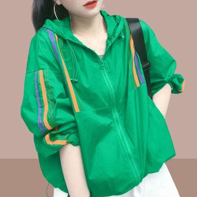 Quick-drying Zip-up Hoodie Thin Sunscreen Coat for Women with Breathable and Anti-UV Design