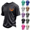 Men's Retro Halloween Print Short Sleeve Neck T-Shirt