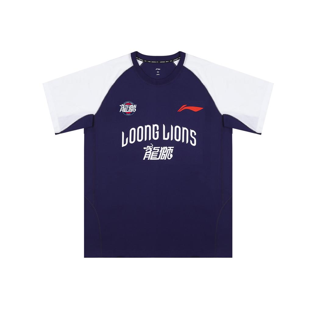 Li Ning T Shirts Unisex Guangzhou Team Blue Crew Neck Thin ATSV957-1