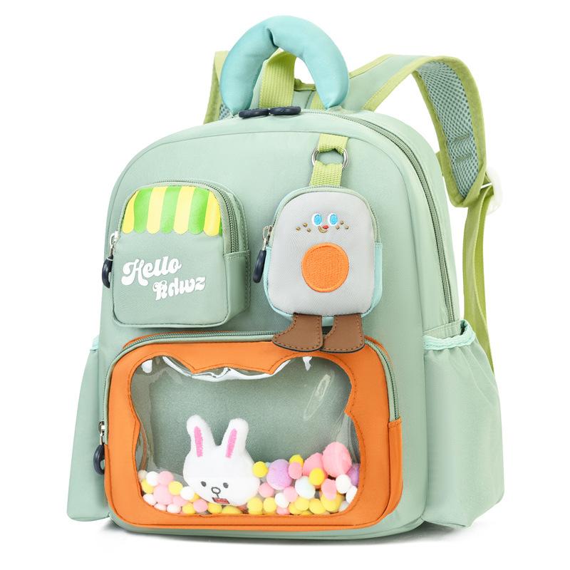 The new Korean version of the rainbow ball big children's boys and girls backpack, primary and secondary school students backpack