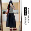 Tooling skirt women's new high-waisted thin a-word skirt drooping feeling small summer pumpkin dress