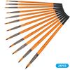 2 Sets Artist Brushes Black Tail Double Color Nylon Wool Watercolor Student Art Painting Tool