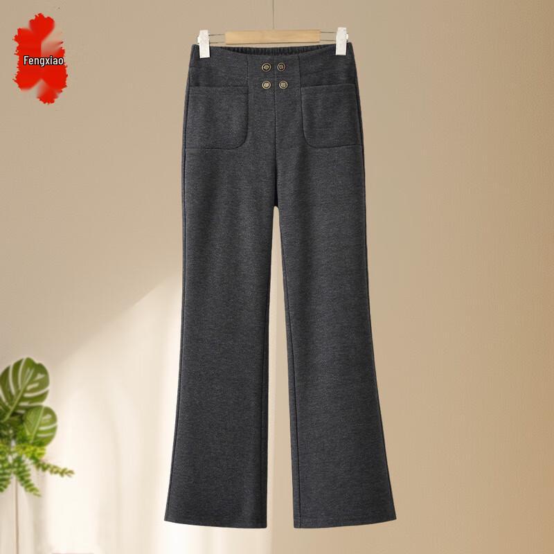 Mid-Aged Women s 2025 High-Waist Straight-Leg Pants 4XL (suggested 135-150 lbs)