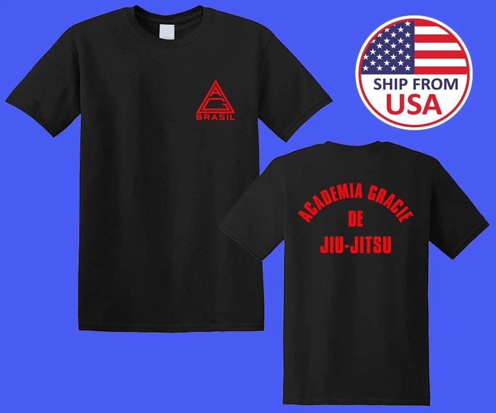 

Academy Gracie Jiu Jitsu Brasil Men s Black Size S-5XL 4XL