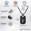 New Dogtag Necklace for Men Boys,Waterproof Zircon Geometric Pendant Necklace,Birthday Father'Day Gift