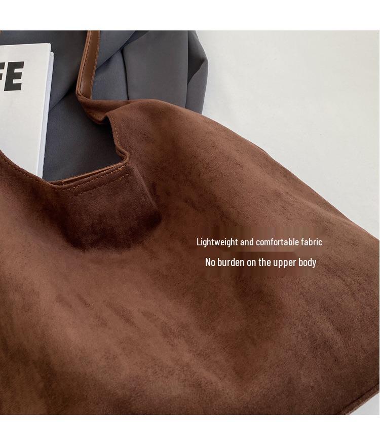 Borsa Tote in Velluto da Donna - Grande Capacità, Semplice Stile Francese, Perfetta per Lavoro e Pendolarismo