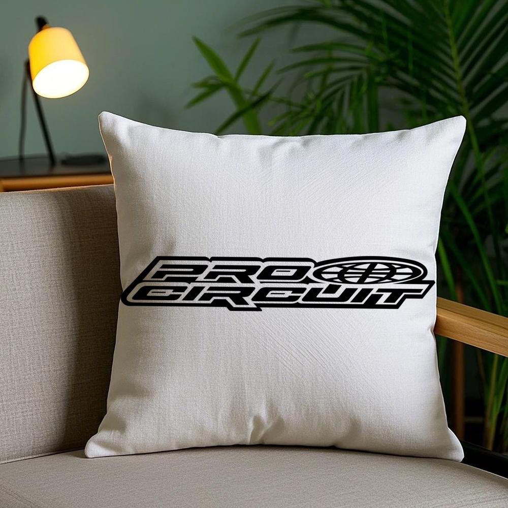 Pro-Circuits Logo Cushion Cover Plush Fabric Soft Double-Sided Printed Invisible Zipper Sofa Pillow Case Home Decor
