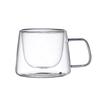 200ML Double Wall Coffee Glass Cup Diamond Shape Transparent Heat-resistant Wine Bottom Milk Juice Tea Beer Water Mugs Drinkware