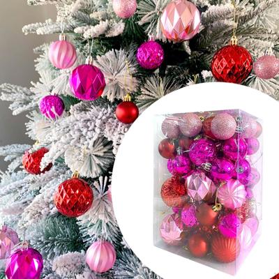 64x Christmas Ball Decorations Xmas Valentine Modern Wedding Gift Crafts Hanging