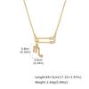 Zodiac Necklace Gold Plated Stainless Steel Chain Safety Pin 12 Constellation Horoscope Pave CZ Pendant Waterproof