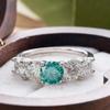 Sace Gems GRA Certified D Color 3.6ct Moissanite Ring 925 Sterling Silver Plated with 18k White Gold Ring for Women Fine Jewelry