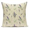 Polyester Decorative Throw Pillows Case Red Rose Purple Lavender Pillow Cover Flower Cushion Cover For Sofa Home Living Room
