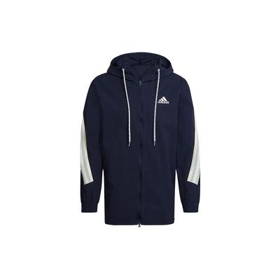 3-Stripes Tape Jacket, Casual Sport Hooded Men Outerwear Navy GM3835