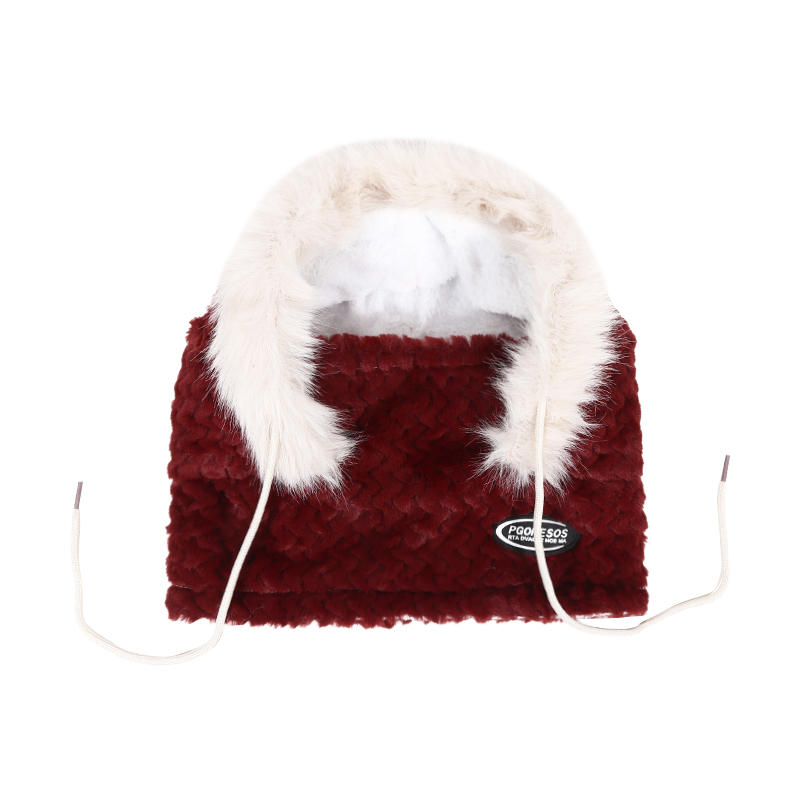 Unisex Wiatroodporne Zimowe Czapki Beanie z Polaru Szalik Outdoorowe Ciepłe Zimowe Balaklawa z Kapturem Sweter Dzianinowa Czapka