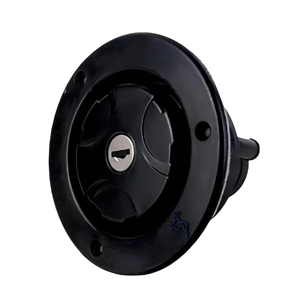 RV Freshwater Inlet with Mechanical Locking System and Sealing Ring Optimized for and Travel Environments RV Freshwater