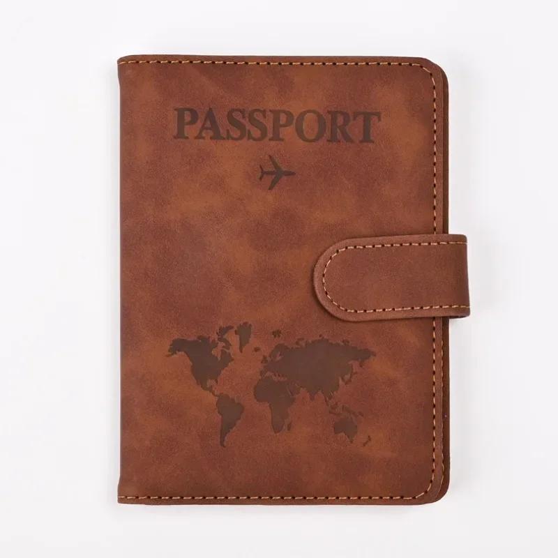 Vintage New Leather Travel Passport Cover Wallet Bag Men Women ID Address Card Holder Portable Travel Accessories