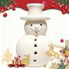 Terracotta Snowman Decor Handcrafted Resin Snowman Figurines Christmas Holiday Rustic Winter Tabletop Decor