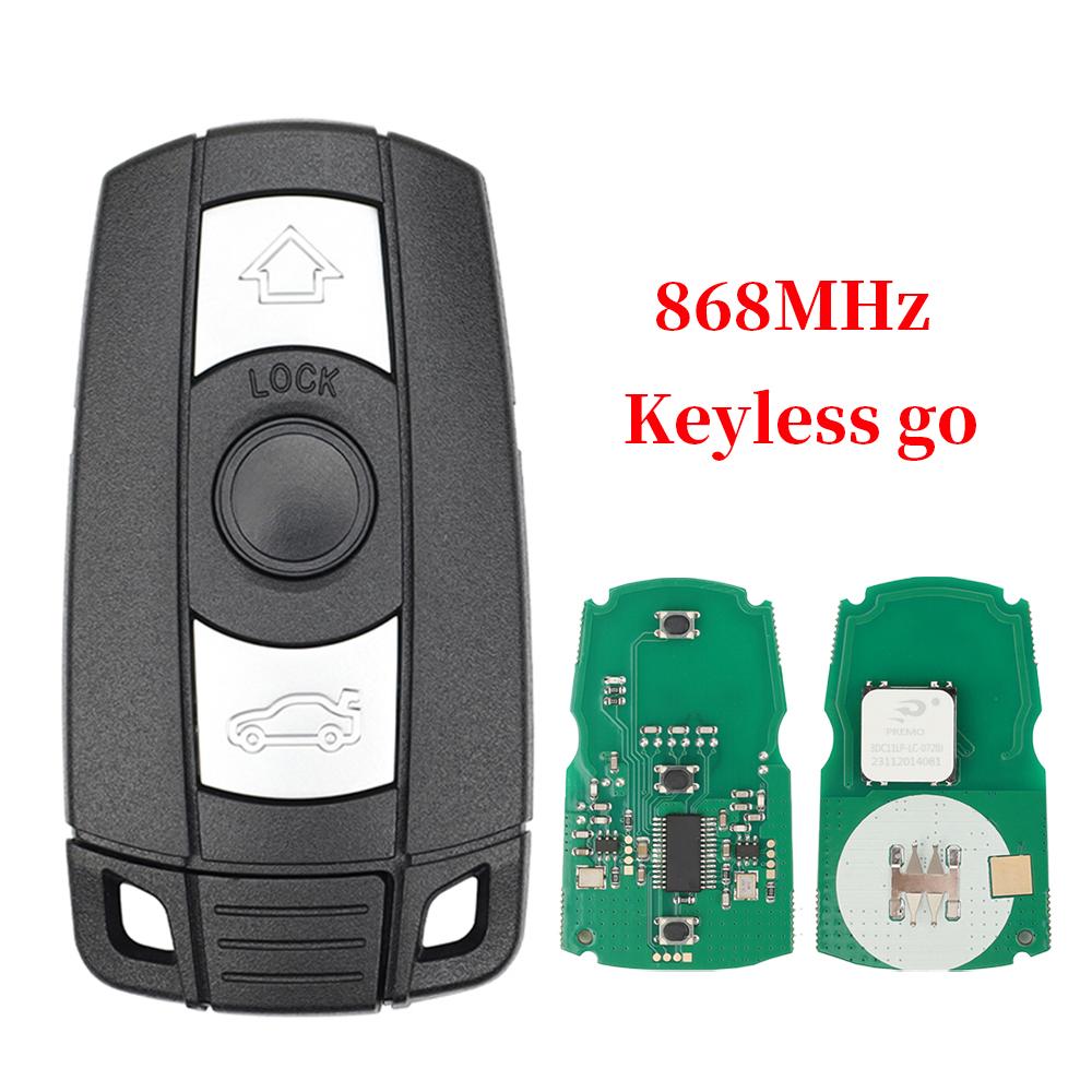 Liberty 315/868MHz Keyless Go Fernbedienung Smart Key für BMW 3er, 5er Serie CAS3 X5 X6 Z4 E70 Auto ID46 PCF7953 Komfortzugang Freihändig