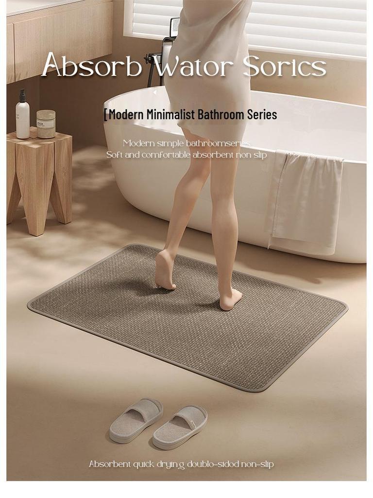 Premium Diatom Mud Anti-Slip Floor Mat - Quick Drying, Dirt-Resistant, and Highly Absorbent for Bathroom, Kitchen, and Entryways.