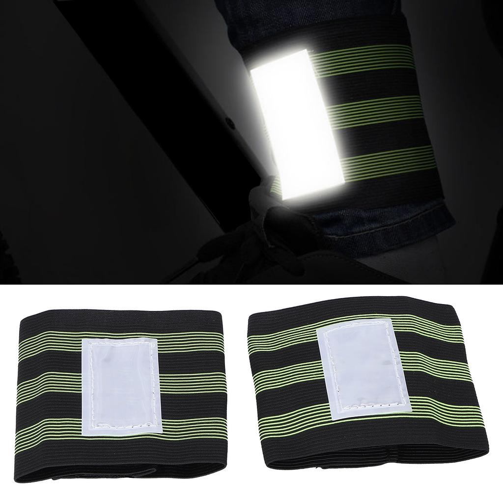 Reflective Bands Wrist Arm Leg High Visibility Reflective Strap for Night Cycling Running