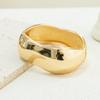 Irregular Punk Hip Hop Chunky Bangles for Women Goth Geometric Smooth Metal Charm Wide Bracelets Couple Jewelry Gift