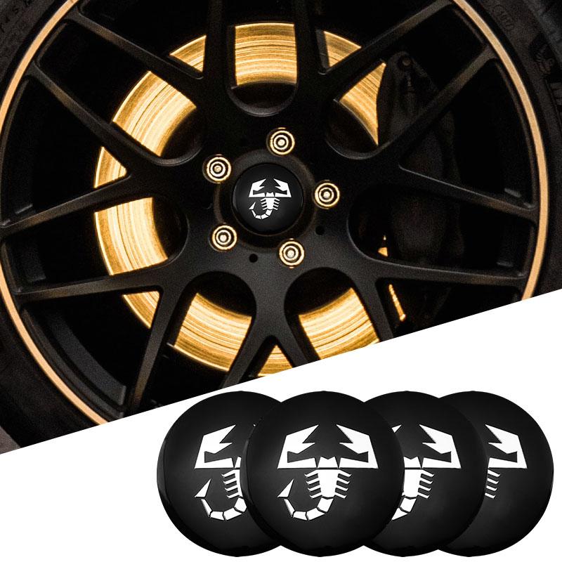 4Pcs 56mm Aluminum Alloy Car Wheel Center Sticker For Fiat Abarth 500e Panda Tipo FR Argo Freemont Viaggio Bravo Punto Doblo
