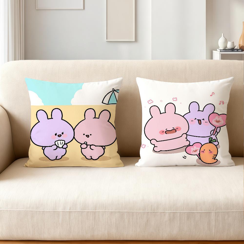 Cartoon A-Asamimichan Cute Pillow Case Applicable Space For Guest Rooms Interiors Cars Office House Decoration